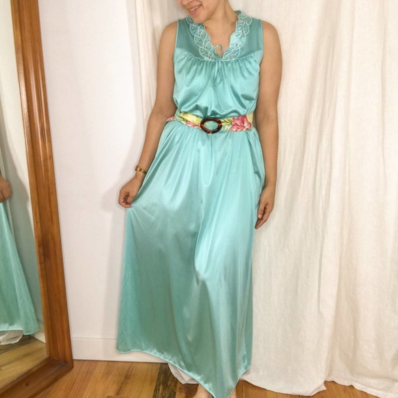 Vintage Other - 70s Vintage Vanity Fair Embroidered maxi dress